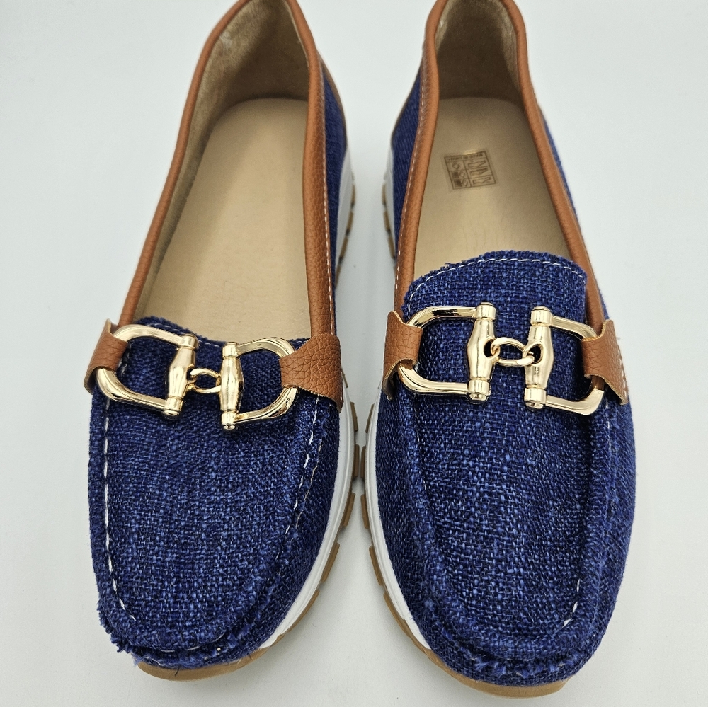 Blue Denim Material Women's Shoes